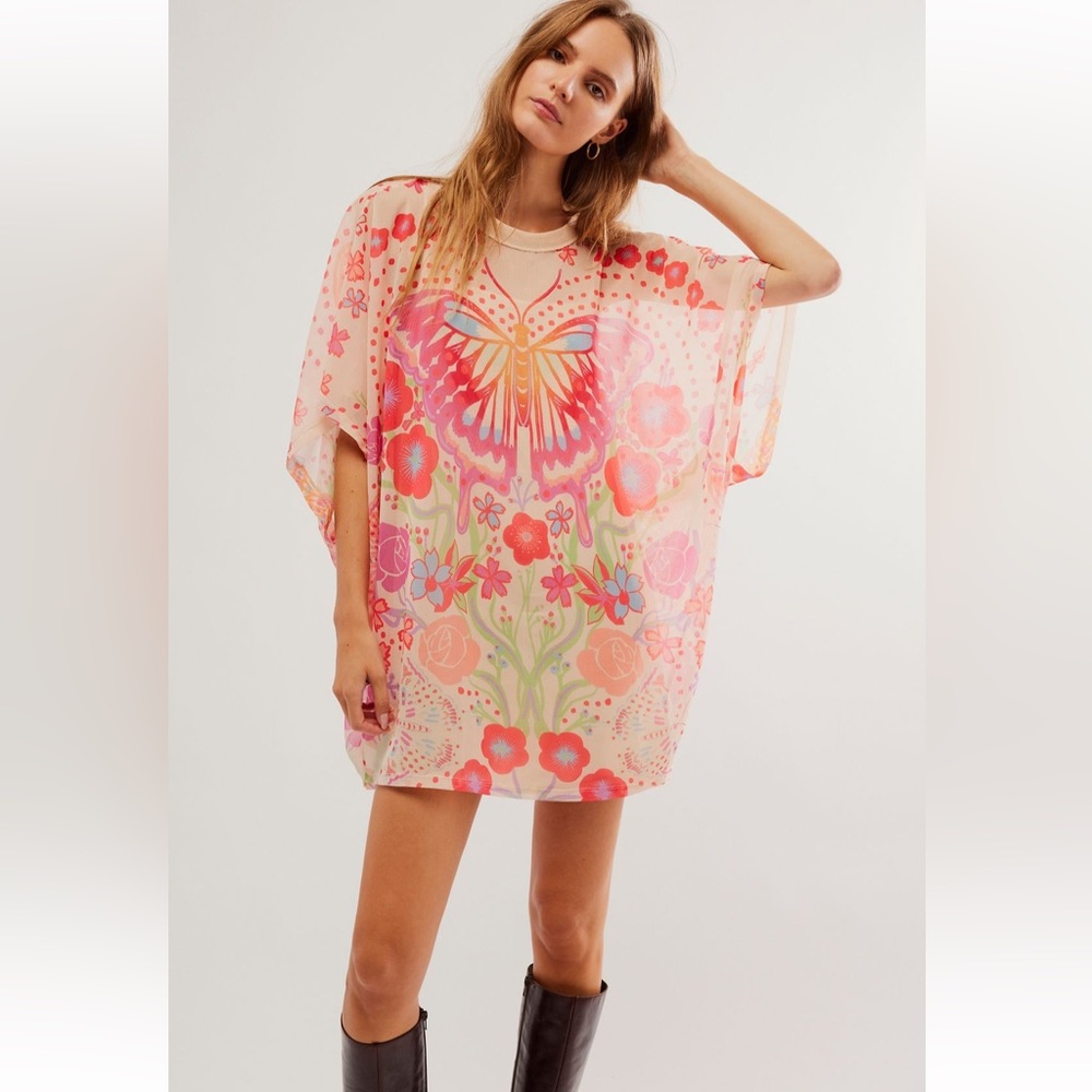 Free People Shooting for the Stars Chiffon Dress